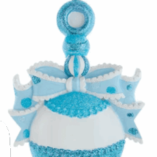 Baby Boy's 1st Christmas Personalized Rattle Ornament
